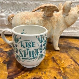 Anthropologie Rise & Shine Elevensies Speckled Stoneware Mug